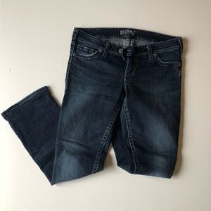 Silver Jeans Women's Dark Blue Straight Leg Jeans